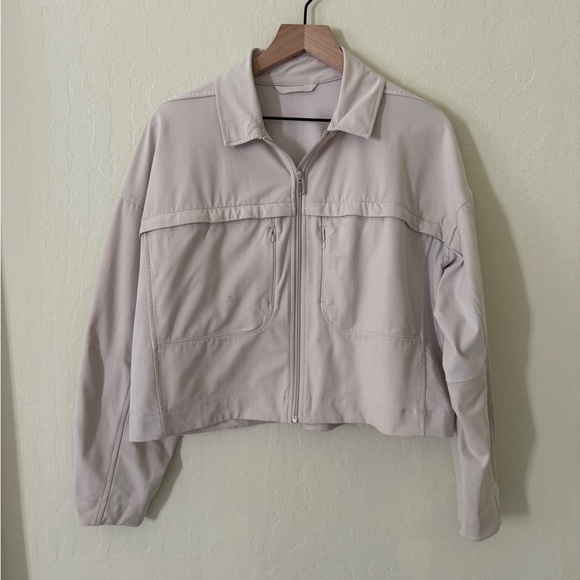 lululemon athletica Jackets & Blazers - Lululemon Lab Off-white Cropped Zip-Up Jacket
